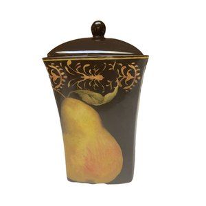 Certified International Black Pear Canister Large